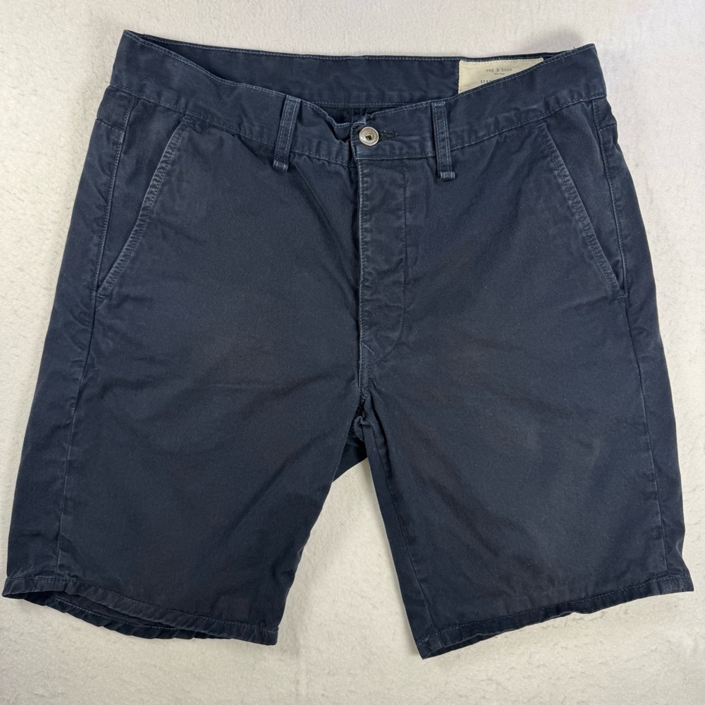 Rag & Bone Men’s 31 Standard Issue Navy Chino Shorts 9” Inseam
